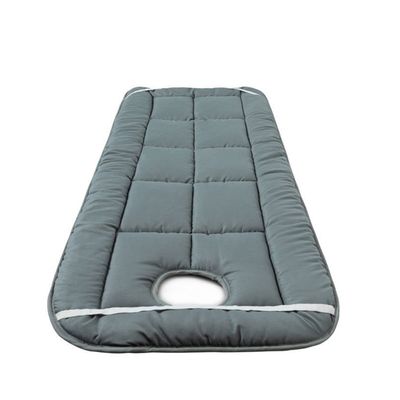 LXJDDLD Square/Round Head Massage Table Pad,Massage Bed Topper Cushion for Massage Accessories for Therapists Spa,Washable Mattress Protector with Elastic Bands&Breathing Hole,Gray R,80x180cm