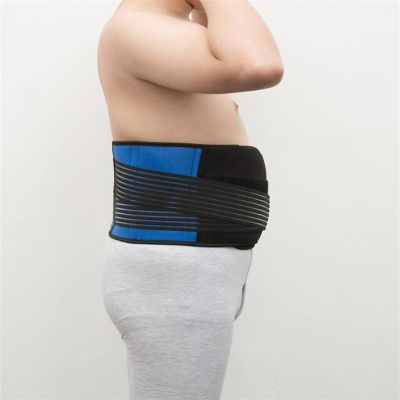 ZWEBY Big Size 5XL 6XL Lower Back Support Brace Male Waist Back Posture Corrector Female Waist Support Belt Lower Back Pain Relief Massage Band (L)
