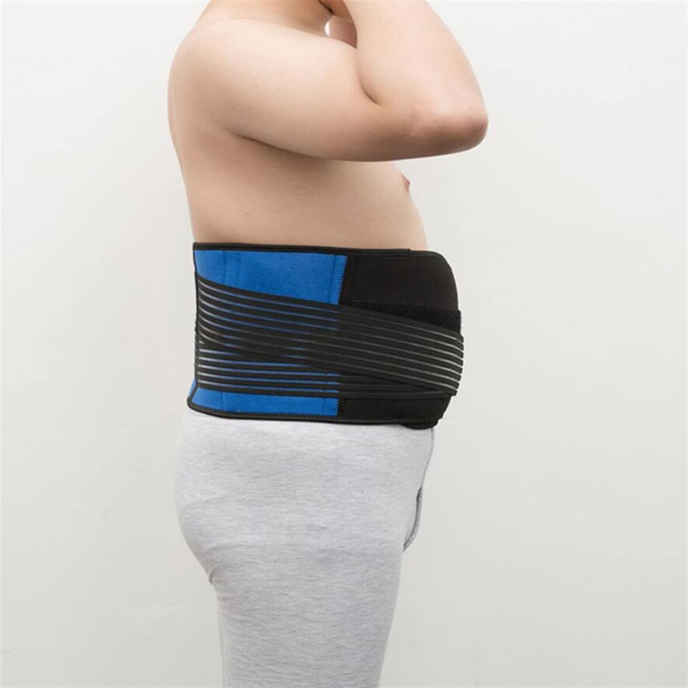 ZWEBY Big Size 5XL 6XL Lower Back Support Brace Male Waist Back Posture Corrector Female Waist Support Belt Lower Back Pain Relief Massage Band (L)