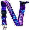 PAC Supplies Global Ltd Alzheimer's Awareness Lanyard - Purple, Decorative, Polyester Blend PVC - Lobster Clasp - Letter Print - I Have Alzheimer's - Please Be Patient With Me view 3