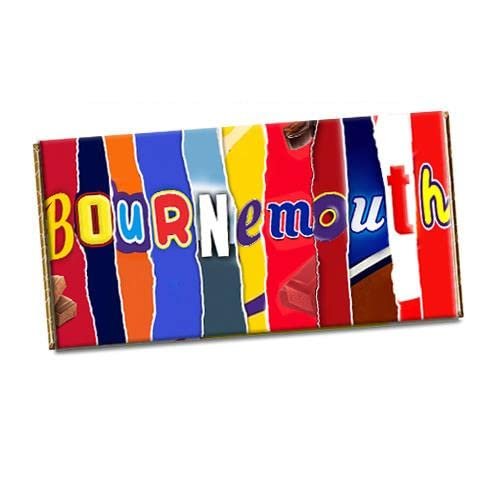 Bournemouth Chocolate Bar Wrapper Football Club Team Novelty Gift Present CH-859 [with Chocolate bar]
