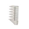 PLAFOPE Dual Sides Zinc Alloy Shaving Comb and Beard Comb Silver Pocket Size Anti-static Grooming Mustache Brush for Men view 1