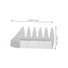 PLAFOPE Dual Sides Zinc Alloy Shaving Comb and Beard Comb Silver Pocket Size Anti-static Grooming Mustache Brush for Men view 2