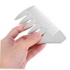 PLAFOPE Dual Sides Zinc Alloy Shaving Comb and Beard Comb Silver Pocket Size Anti-static Grooming Mustache Brush for Men view 4