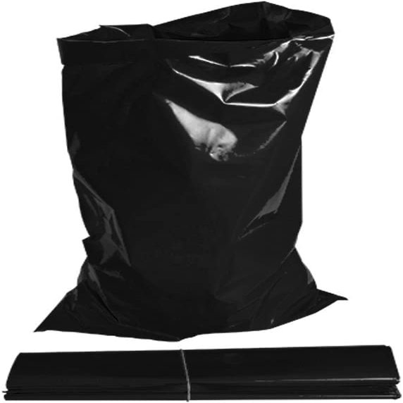 TGL PACKAGING Large Heavy Duty Black Rubble Sacks Builders and DIY Choice Rubble Bags 100 Microns 40 Litre For Builders Garden Kitchen House Office (20"x30", Black, 500)