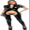 Women Bodycon Bodysuit Faux Leather Sexy Wetlook Leotard Jumpsuit Nightclub Latex Lingerie,Black,Medium view 1
