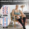 Ailaka Zipper Compression Socks for Men Women - 20-30 mmHg Close Toe Knee High Medical Compression Socks with Zipper, Zip Up Socks for Varicose Veins, Edema, Recovery, Pregnant, Nurse (Black, M) view 2
