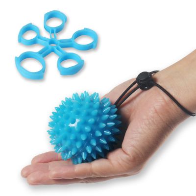 QeeHeng Squeeze Balls for Hand Therapy,Squeeze Exercise Ball, Grip Strength Ball Occupational Therapy Kit Resistance Strength Trainer for Wrist (5LB Light Blue)