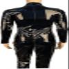 Women Latex Catsuit Clubwear Shiny Faux Leather Bodysuit,Black,Medium view 2