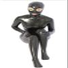 Women's Sexy Wetlook Bodycon Catsuit Nightclubs Performance Costume Lingerie Jumpsuit Faux Leather,Black,ES view 2
