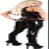 Faux Leather Bodysuit Women's Jumpsuit Leather Catsuit Shiny Lingerie Fetish Clubwear,Black,Large view 2
