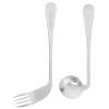 1set Lightweight Ergonomic Angled Fork and Spoon Stainless Steel Eating Assist Utensils for Seniors and Individuals with Mobility Feeding Aid view 1