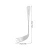1set Lightweight Ergonomic Angled Fork and Spoon Stainless Steel Eating Assist Utensils for Seniors and Individuals with Mobility Feeding Aid view 2