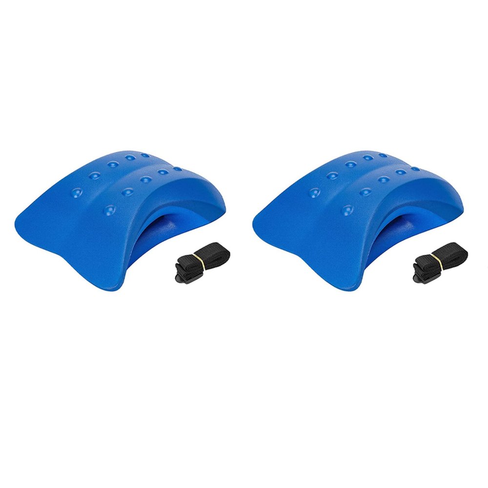 2X Lower Back Stretcher Foam Device,Lumbar Support Device, Spinal Deck,Lumbar Traction Cushion Blue