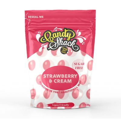Candy Shack - Sugar Free Strawberrys and Cream, 120 g x 12