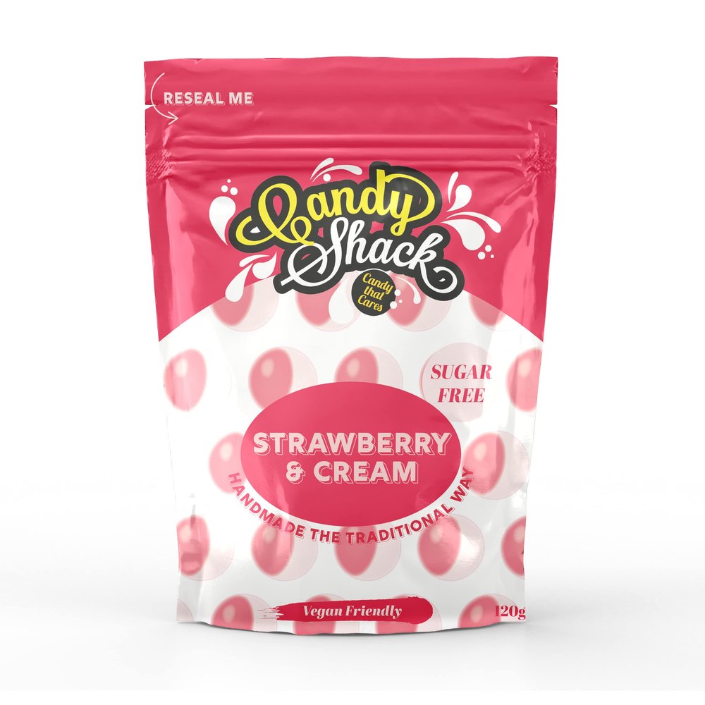 Candy Shack - Sugar Free Strawberrys and Cream, 120 g x 12
