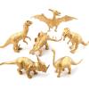 6 Pcs Gold Dinosaur Cake Decorations Cake Toppers For Boys Girls Party Supplies