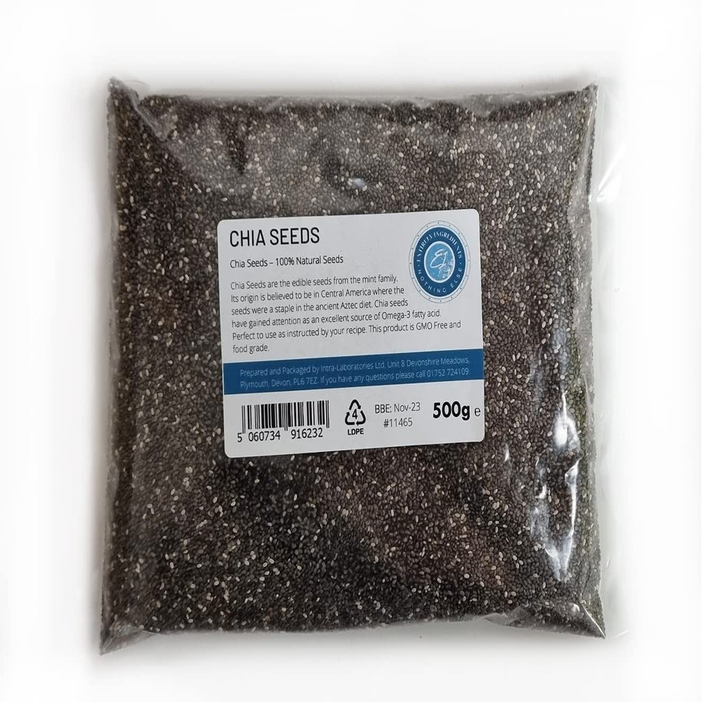 Entirely Ingredients Chia Seeds 500g 100% Natural - Selected for Premium Quality