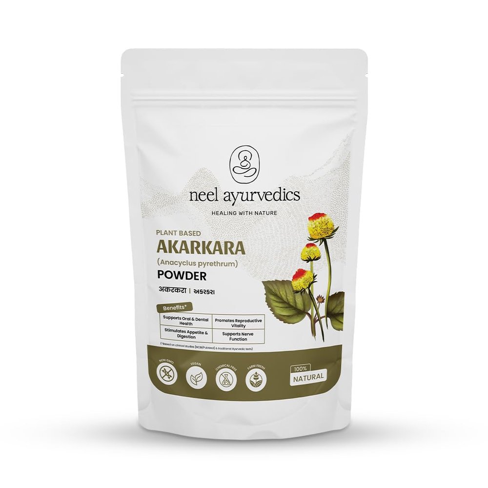Neel Ayurvedics Akarkara/Pellitory Roots/Anacyclus Pyrethrum - 250 GM