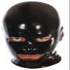Latex Hood Black with Eyes Mouth and Nostril Holes Rubber Latex Mask,0.4mm,Small view 1