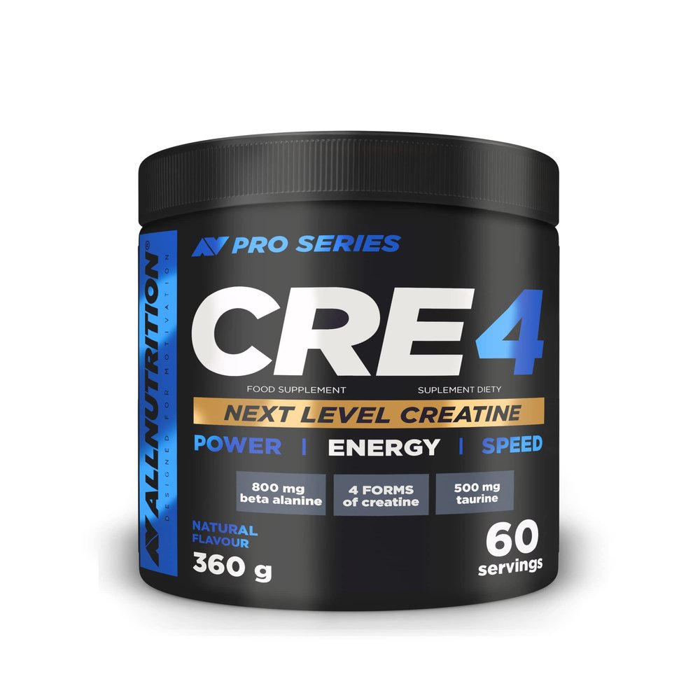 ALLNUTRITION Cre4 Creatine Mix Powder - Creatine Monohydrate, Creatine Malate, Creatine Hydrochloride, Creatine Citrate - Performance Boost and Muscle Recovery - 360g - Natural