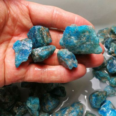 100g Natural Raw Blue Apatite Crystal Stone Gravel Rough Mineral Specimen Collection