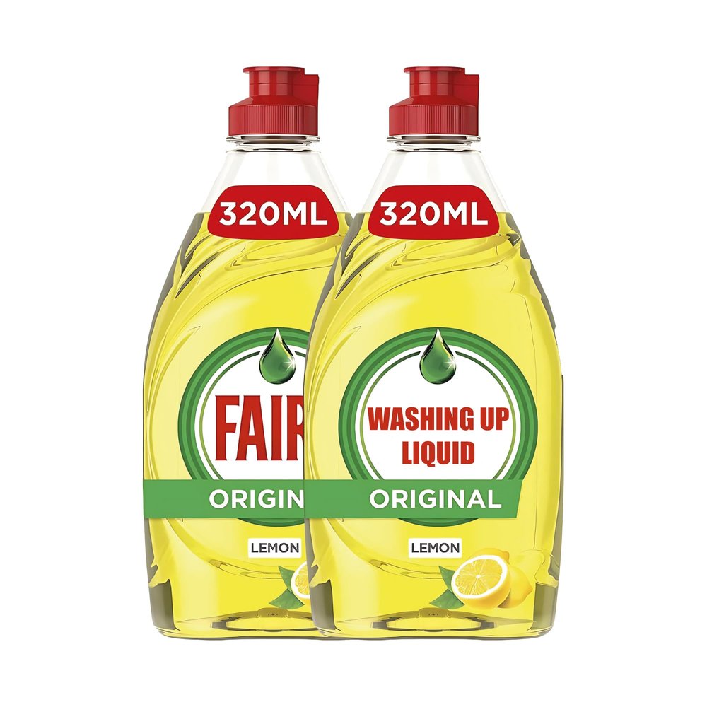 Faairry Lemon Washing Up Liquid with LiftAction | Dishes Grease Cleaner | 320ml | (Pack of 2)