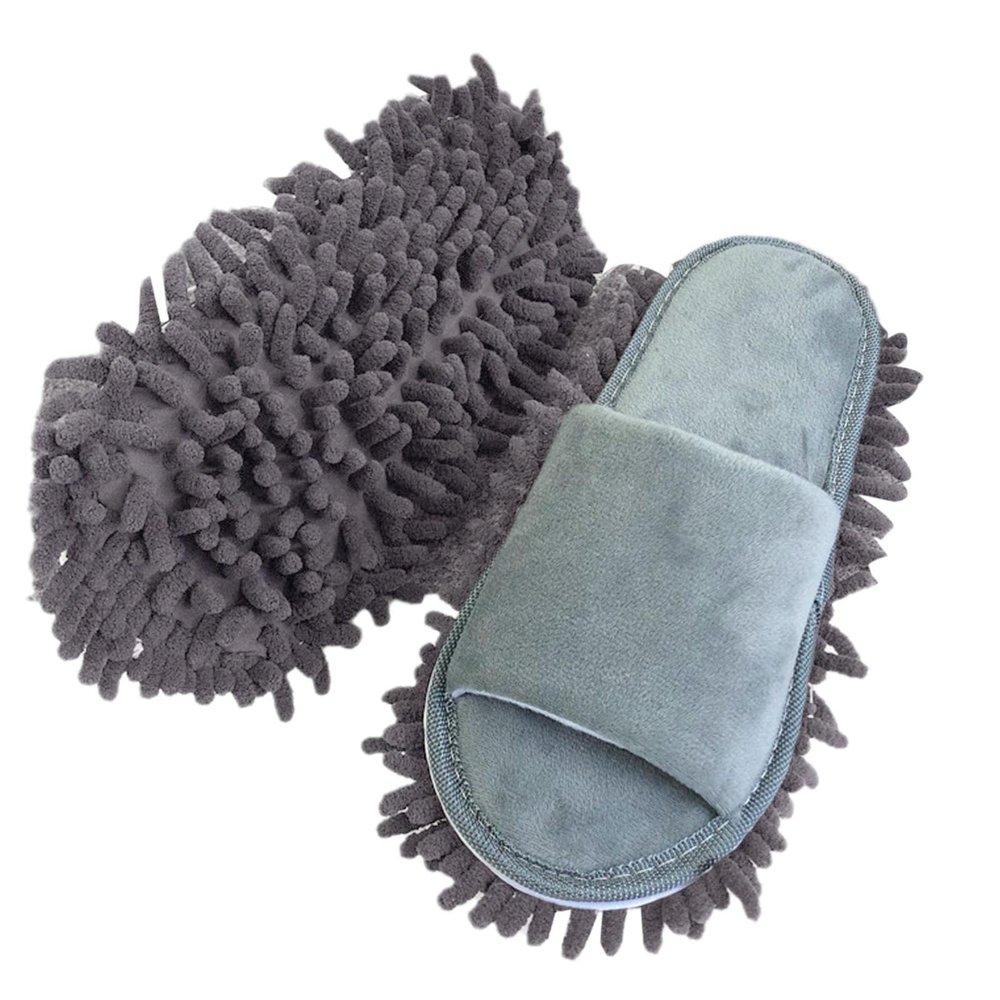 1 Pair Microfiber Dust Mop Slippers Lazy Quick Cleaning Bathroom Washable Shoes Tools Clea Floor Cleaning Slipper G9S6