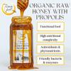 RAW POT - ORGANIC HONEYDEW HONEY WITH PROPOLIS - Natural Raw Pure Unpasteurised Honey Rich in Antioxidants for Immunity Support, Skin, Digestive Health | Smooth and Silky | For Kids And Adults (300g) view 2
