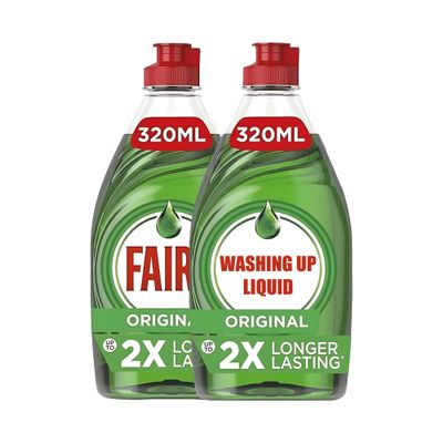 Faairry Original Washing Up Liquid Green with LiftAction | Dishes Grease Cleaner | 320ML | (Pack of 2)