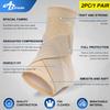 ABIRAM Foot Sleeve (Pair) with Compression Wrap, Ankle Brace For Arch, Ankle Support, Football, Basketball, Volleyball, Running view 2