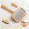 Carpet Rake-Sheepskin Wool Brush and Sheepskin Brush Cleaner Comb, More Suitable for Pile Carpets/Rugs, for Carding Fur, Restore Carpets Softness and Texture (Wood, 2PCS(Big+ Small) view 3