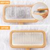 Carpet Rake-Sheepskin Wool Brush and Sheepskin Brush Cleaner Comb, More Suitable for Pile Carpets/Rugs, for Carding Fur, Restore Carpets Softness and Texture (Wood, 2PCS(Big+ Small) view 4