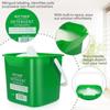 Matthew Red&Green&Blue Detergent and Sanitizing Cleaning Bucket 3 Quart Cleaning Pail,Set of 3 Square Containers,Built-In Spout w/Handle,Wash Rinse Sanitize Handwash Bucket,Incl.3Pcs Microfiber Cloths view 2