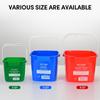 Matthew Red&Green&Blue Detergent and Sanitizing Cleaning Bucket 3 Quart Cleaning Pail,Set of 3 Square Containers,Built-In Spout w/Handle,Wash Rinse Sanitize Handwash Bucket,Incl.3Pcs Microfiber Cloths view 4
