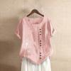 T-Shirt Women's Summer Blouse Short Sleeve T-Shirt V-Neck Clothing Woman Loose Comfortable Crew Neck Clothes Pullover Teenager Pullover with Print T-Shirt Loose, pink, XL view 2