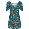 Summer Dress Women's Short, Shoulderless Mini Dress Women's Sexy A-line Dresses Women's Short Sleeve Beach Dress Summer Casual Dress Strappy Dress Flower Dress Elegant Dress Round Neck Beach Dresses view 4