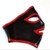 Latex Hood for Women Rubber Pull On Black Latex Mask Hood with Red Trim 0.6mm Latex,Black and Red Trim,XX-Large view 4