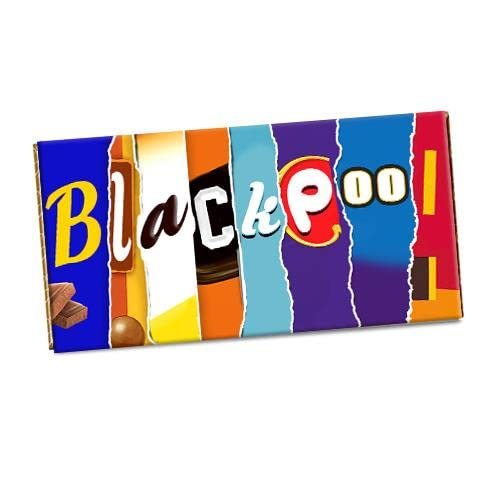 Blackpool Chocolate Bar Wrapper Football Club Team Novelty Birthday Gift Present CH-854 [with chocolate bar]