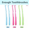 6 Pcs Denture Brush, Single Tufted Toothbrush End-tuft Tapered Toothbrush for Orthodontic Braces Interspace Brushes Soft Trim Toothbrush for Dental Cleaning. view 3