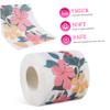 Homoyoyo Floral Print Toilet Paper 2 Rolls Pack Soft Standard Roll Tissue Paper Decorative Pattern for Home and Office Use Comfortable Absorbent Bathroom Essential view 3