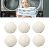 6Pcs Wool Drying Balls, Skin Friendly Fabric Softener, Reusable Static Reduction Time Saving Drying Ball for Shorten Drying Time, Impurities Adsorption, Moisture & Odour Removal (6cm) view 2