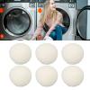 6Pcs Wool Drying Balls, Skin Friendly Fabric Softener, Reusable Static Reduction Time Saving Drying Ball for Shorten Drying Time, Impurities Adsorption, Moisture & Odour Removal (6cm) view 3
