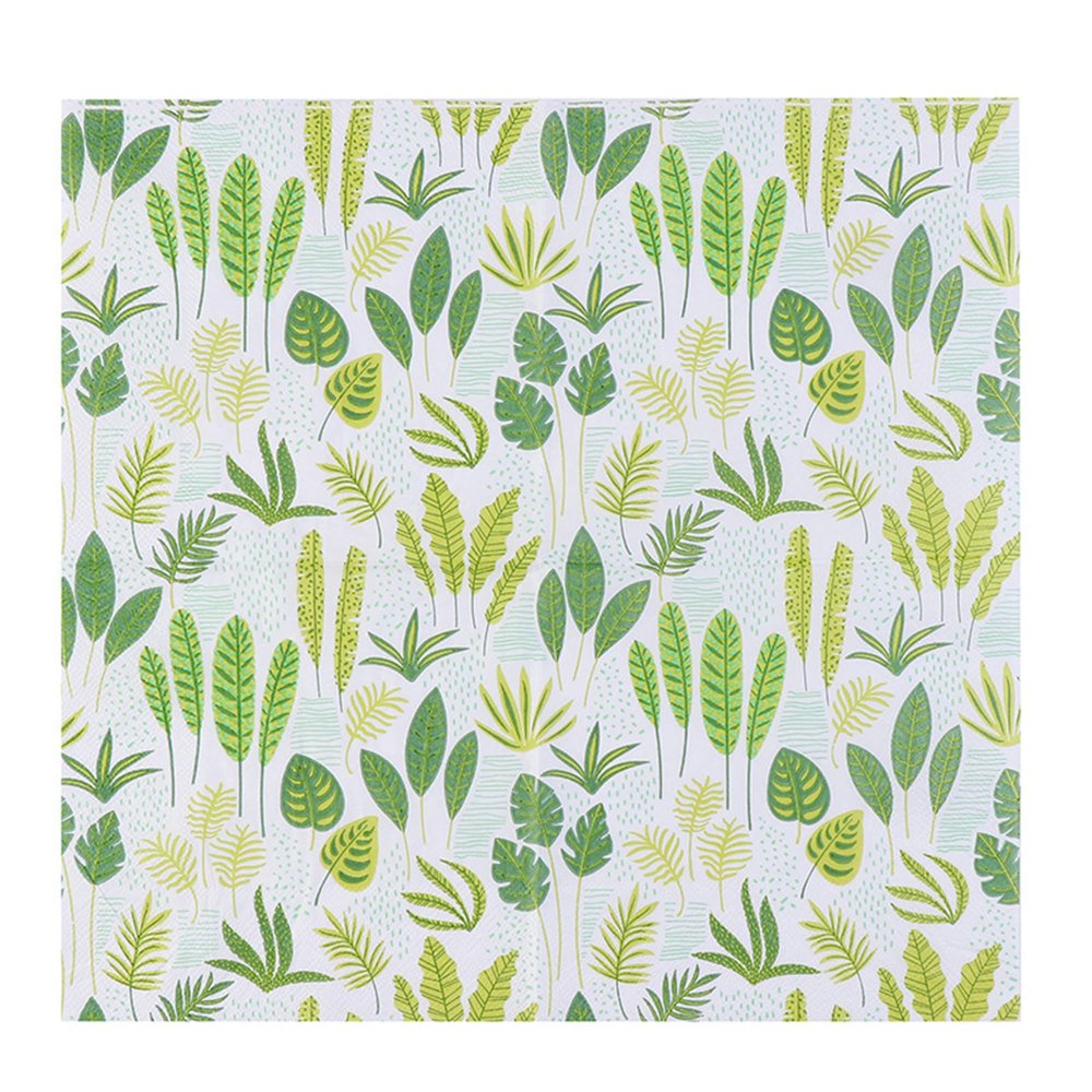 20 pcs Green Disposable Napkins - 2 Ply Dinner Napkins Botanical Printed- Paper Napkins for Dinner, Parties, Daily Use