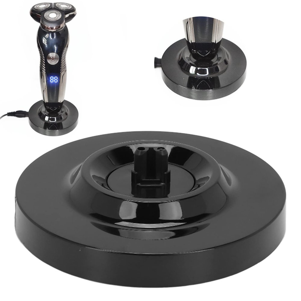 Shaving Supplies Accessories Universal Electric Shaver Charging Stand Round Shape Men'S Electric Shaving Charging Base Black Men'S