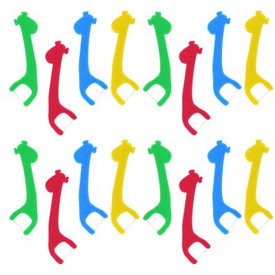 Dental Floss Pack of 40 Children's Dental Floss Stick, Tooth Wire/Dental Care Interdental Flossers, Toothpicks, Teeth Cleaning for Removing Plaque and Food Leftovers