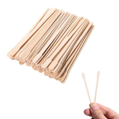 100pcs Small Wax Spatulas Wooden Wax Sticks Eyebrow Waxing Applicators Wood Craft Sticks,Eyebrow Wax Sticks Wax Applicator,Mini Eyebrow Waxing Spatulas for Face and Small Hair Removal Sticks(88mm)