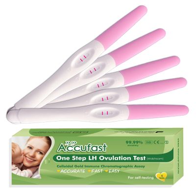Accufast 5x Ovulation Tests Sticks Midstream, Sensitive Fertility Predictor Testing Sticks, Ovulation Predictor Kit, Ovulation Sticks for Tracking and Predicting Your Ovulation Cycle