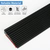 0.6'' Rise Threshold Ramp, Non-Slip Rubber Threshold Ramp, Bathroom Floor Tile Threshold Transition Strip for Indoor or Outdoor Doorway, Bathroom, Wheelchair (Black) view 2