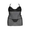 Passion Women's Lace Chemise and Thong Set Deliena, Black,S-M view 4